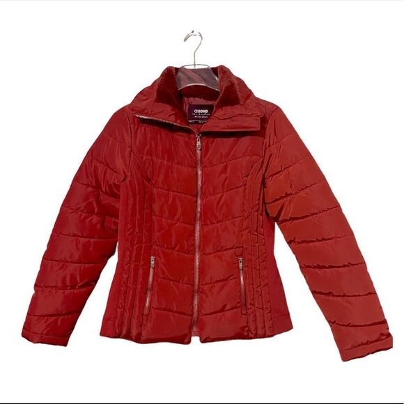 CI Sono Los Angeles Burnt Orange Quilted Puffer Jacket Size Small - Picture 1 of 12